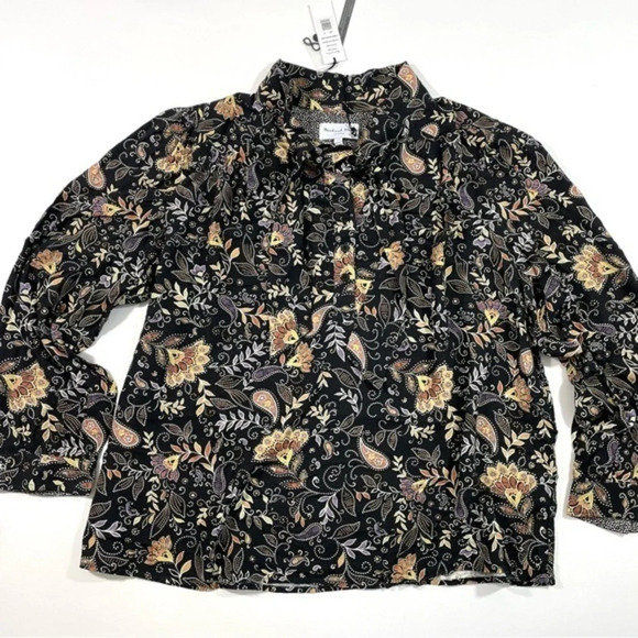 New Michael Stars Alexei Printed Blouse Tie neck - Picture 1 of 7